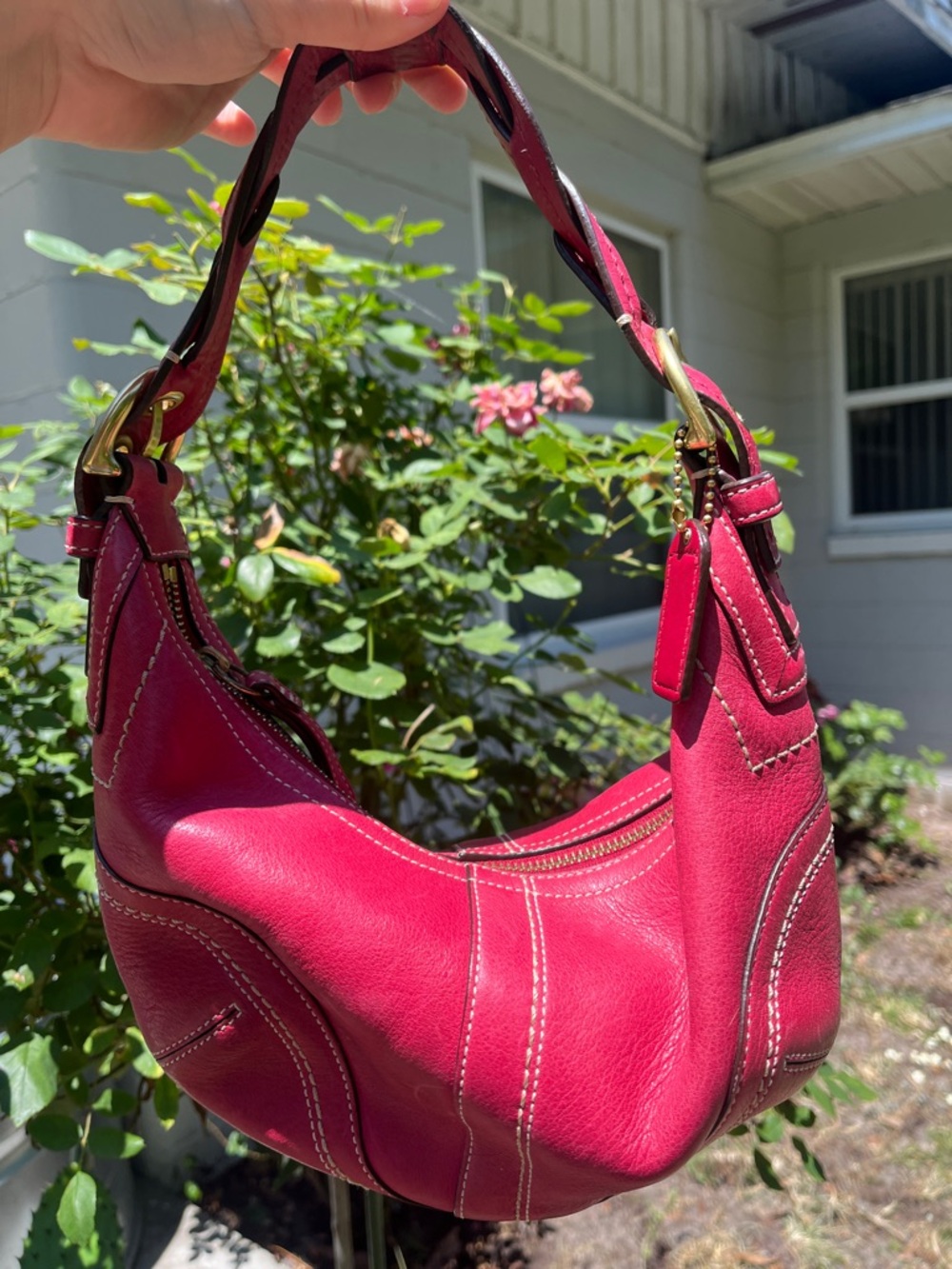 Coach Pink Dylan Soho Hobo Leather Hobo Bag - Picture 2 of 8